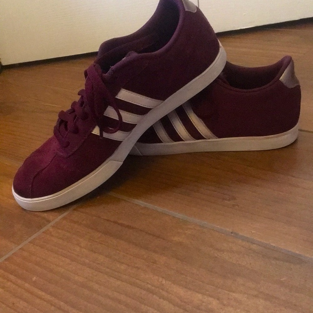Adidas Courtset Suede sneakers, size 9.5, maroon